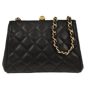 Chanel Black Calfskin Shoulder Bag 117385